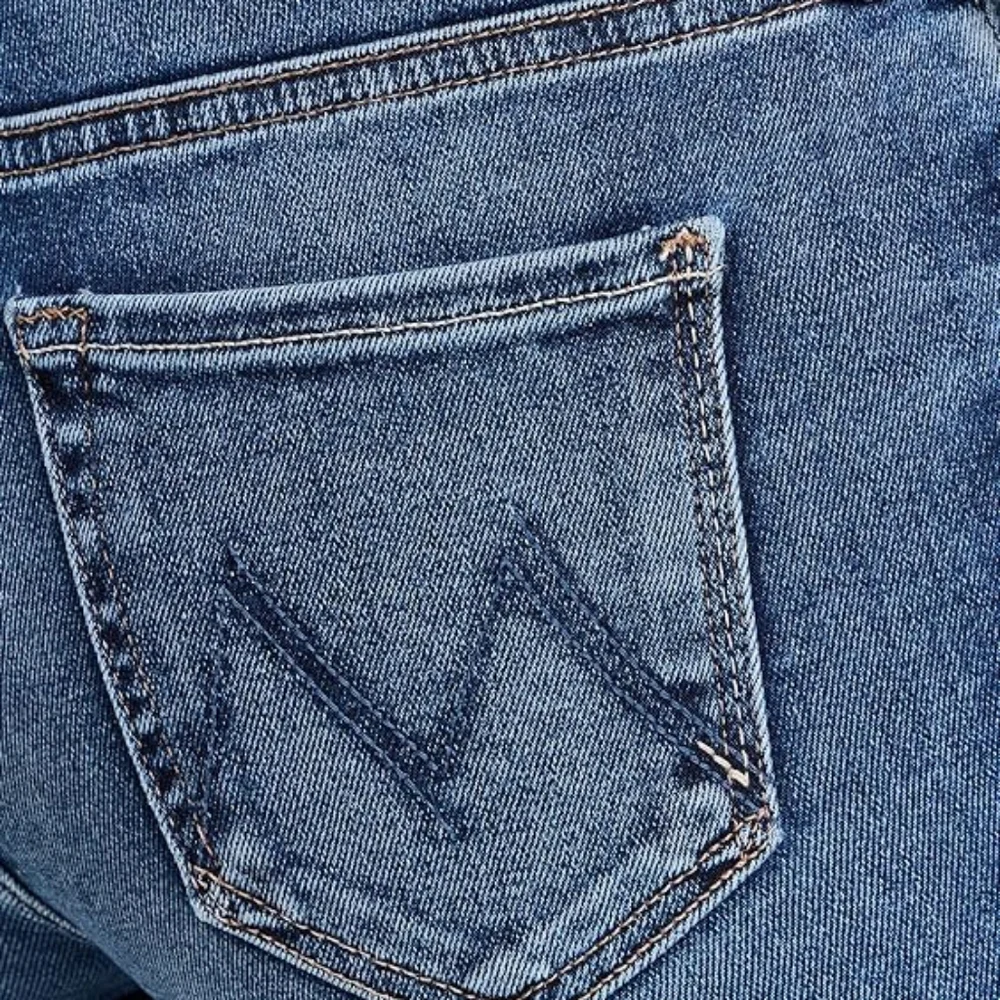 MOTHER -The Looker Ankle Fray Jeans, Need for Speed, Blue, Size 26 - Picture 4 of 5